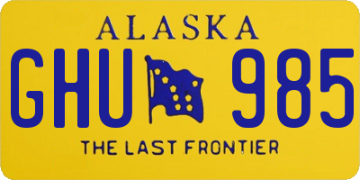AK license plate GHU985