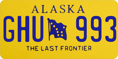 AK license plate GHU993
