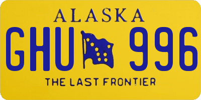 AK license plate GHU996