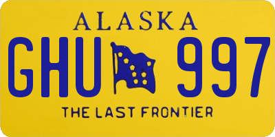 AK license plate GHU997