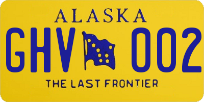 AK license plate GHV002