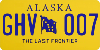 AK license plate GHV007