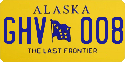 AK license plate GHV008