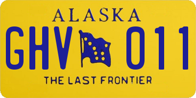 AK license plate GHV011