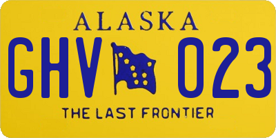 AK license plate GHV023