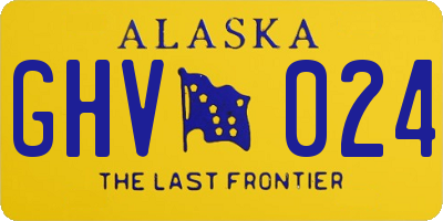 AK license plate GHV024