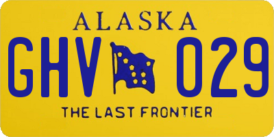 AK license plate GHV029