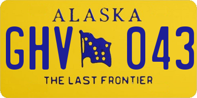 AK license plate GHV043