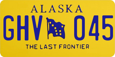 AK license plate GHV045