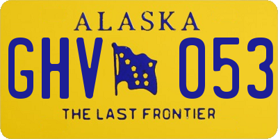 AK license plate GHV053
