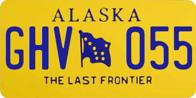 AK license plate GHV055