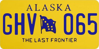 AK license plate GHV065