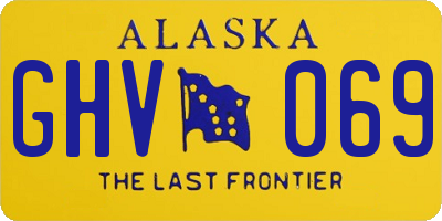 AK license plate GHV069