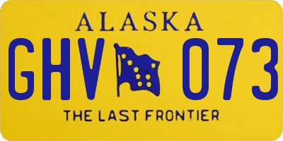 AK license plate GHV073