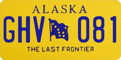 AK license plate GHV081