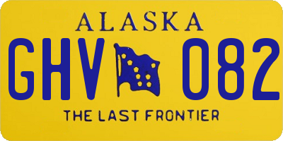 AK license plate GHV082
