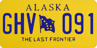 AK license plate GHV091
