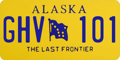 AK license plate GHV101
