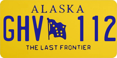 AK license plate GHV112