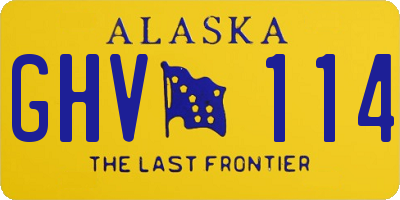 AK license plate GHV114
