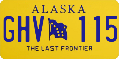 AK license plate GHV115
