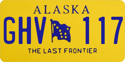 AK license plate GHV117