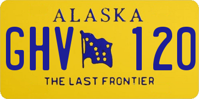 AK license plate GHV120
