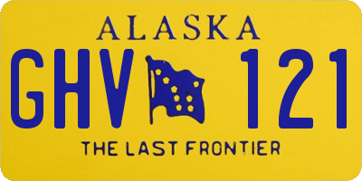 AK license plate GHV121