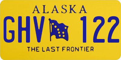 AK license plate GHV122