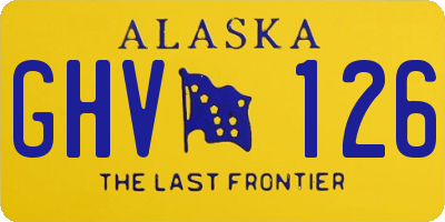 AK license plate GHV126