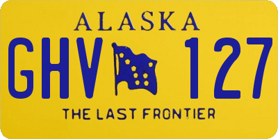 AK license plate GHV127