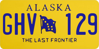 AK license plate GHV129