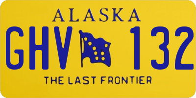 AK license plate GHV132