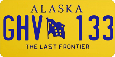 AK license plate GHV133