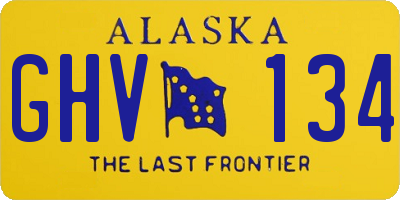 AK license plate GHV134