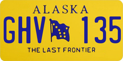 AK license plate GHV135