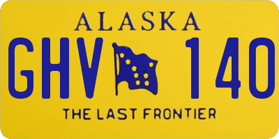 AK license plate GHV140