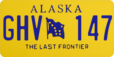 AK license plate GHV147