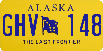 AK license plate GHV148