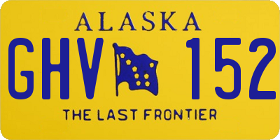 AK license plate GHV152