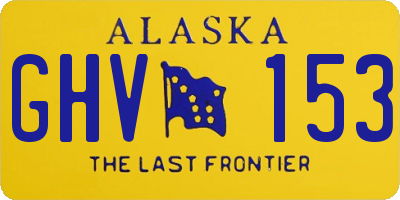 AK license plate GHV153