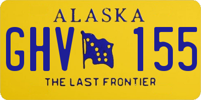 AK license plate GHV155