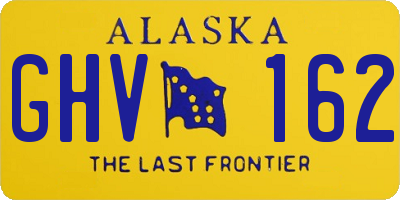 AK license plate GHV162