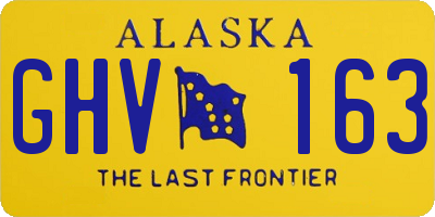 AK license plate GHV163
