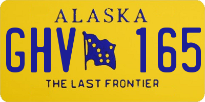 AK license plate GHV165
