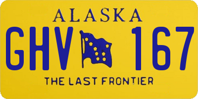 AK license plate GHV167
