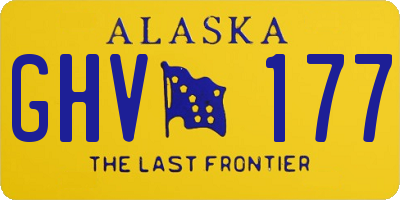 AK license plate GHV177