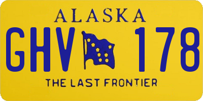 AK license plate GHV178