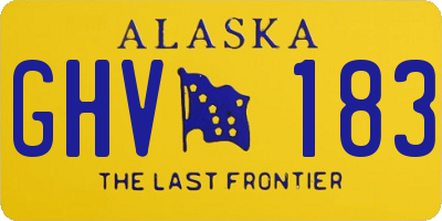 AK license plate GHV183