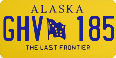 AK license plate GHV185